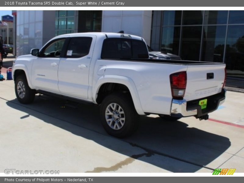 Super White / Cement Gray 2018 Toyota Tacoma SR5 Double Cab