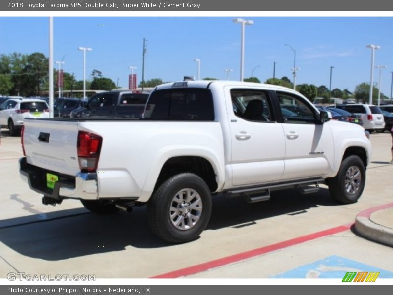 Super White / Cement Gray 2018 Toyota Tacoma SR5 Double Cab