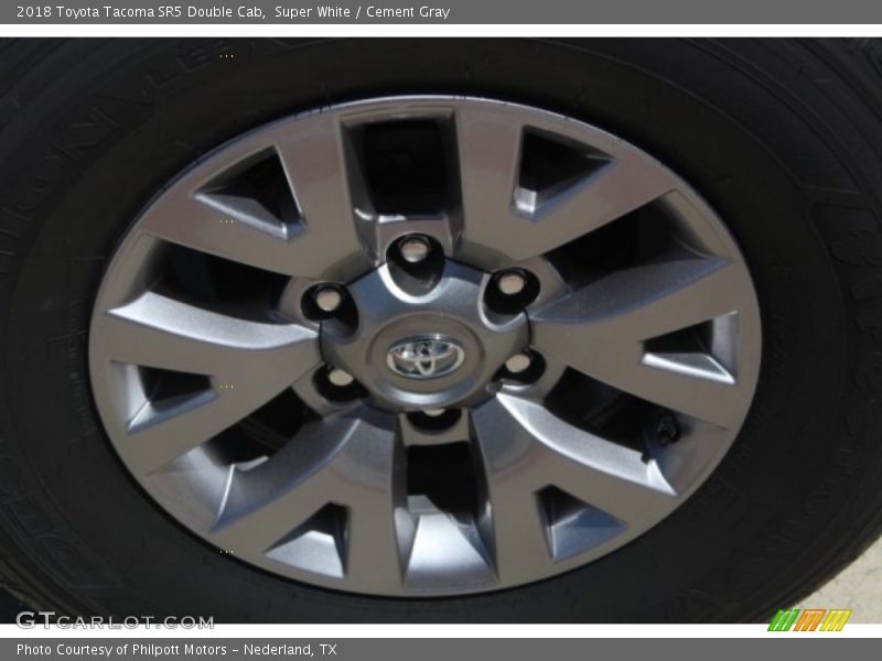 Super White / Cement Gray 2018 Toyota Tacoma SR5 Double Cab