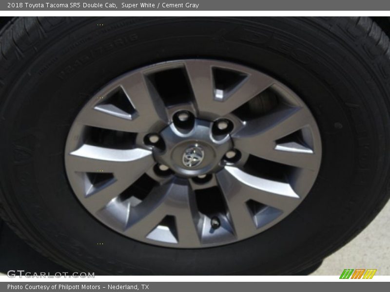 Super White / Cement Gray 2018 Toyota Tacoma SR5 Double Cab