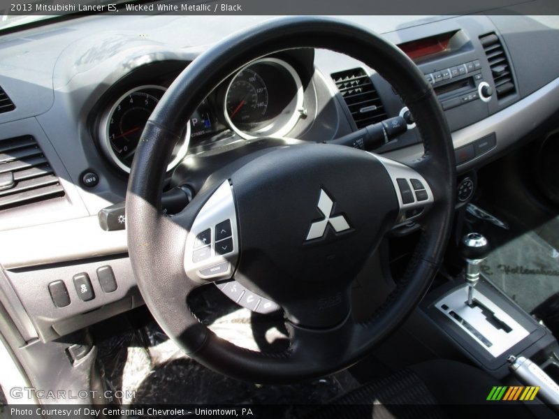 Wicked White Metallic / Black 2013 Mitsubishi Lancer ES
