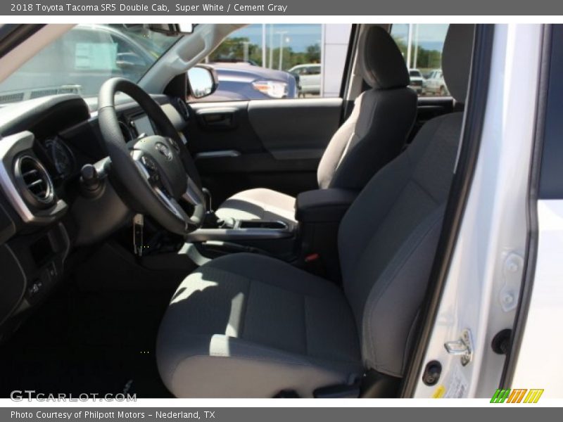Super White / Cement Gray 2018 Toyota Tacoma SR5 Double Cab