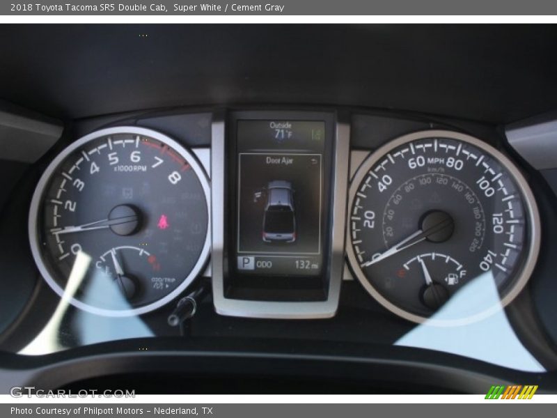 Super White / Cement Gray 2018 Toyota Tacoma SR5 Double Cab