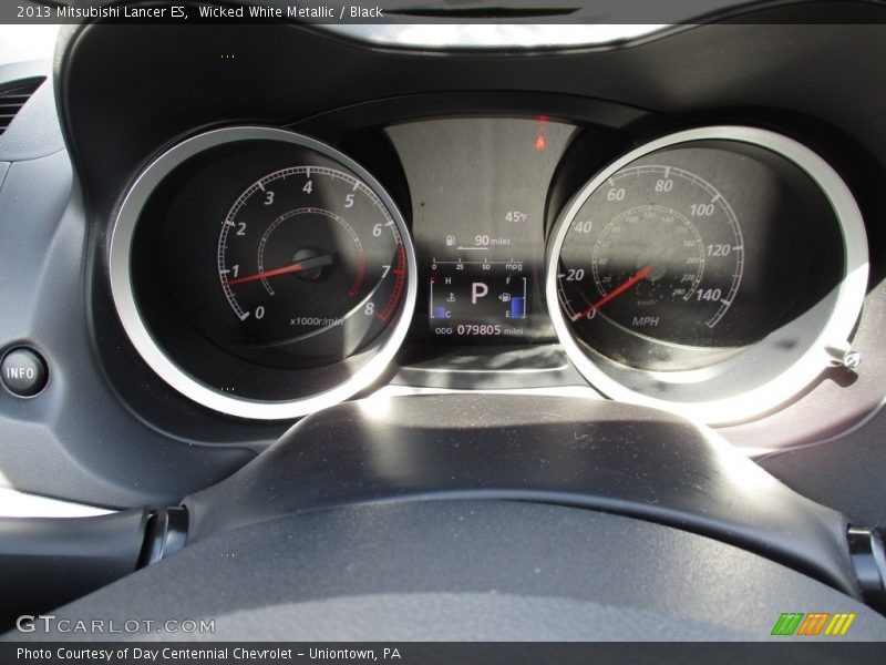 Wicked White Metallic / Black 2013 Mitsubishi Lancer ES