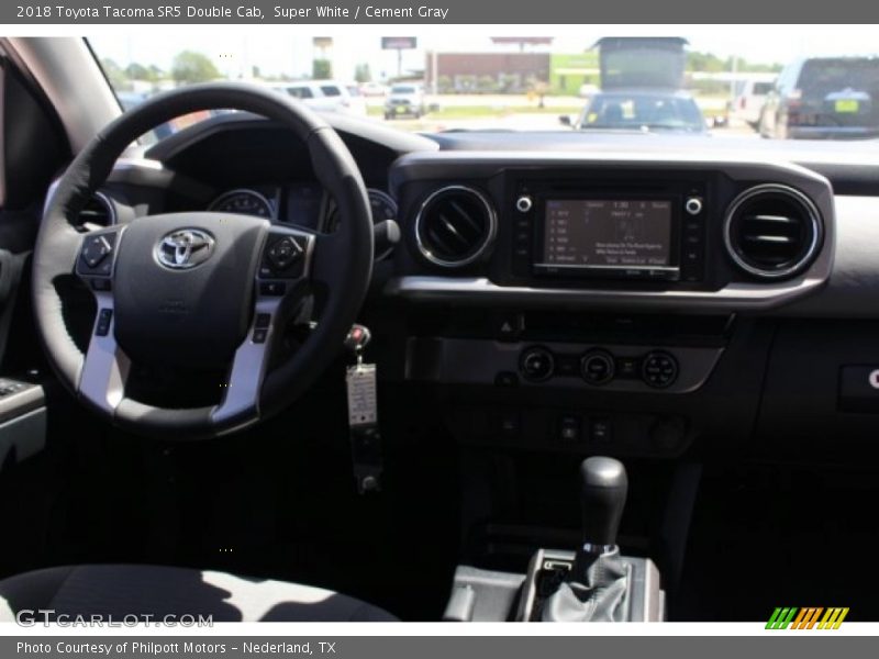 Super White / Cement Gray 2018 Toyota Tacoma SR5 Double Cab