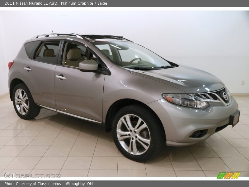 Platinum Graphite / Beige 2011 Nissan Murano LE AWD