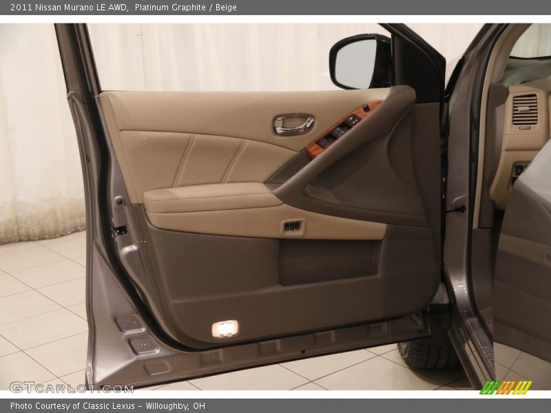 Platinum Graphite / Beige 2011 Nissan Murano LE AWD