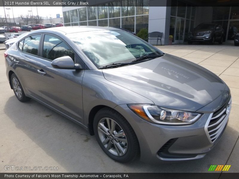 Galactic Gray / Black 2018 Hyundai Elantra SEL
