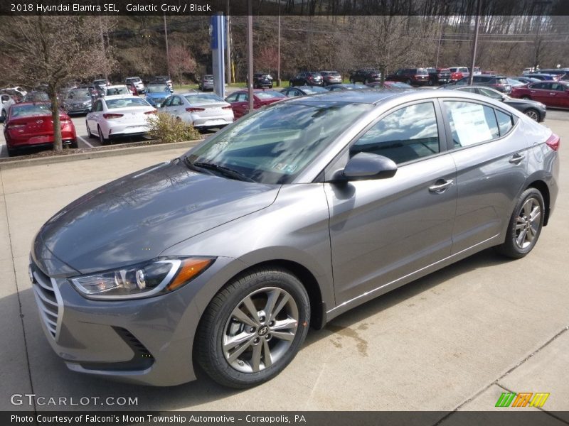 Galactic Gray / Black 2018 Hyundai Elantra SEL