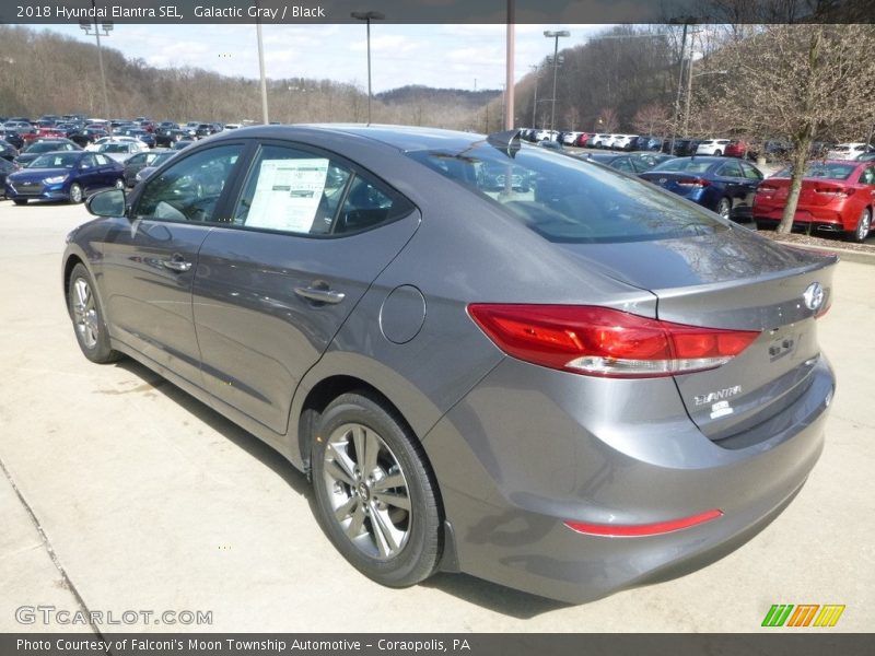 Galactic Gray / Black 2018 Hyundai Elantra SEL