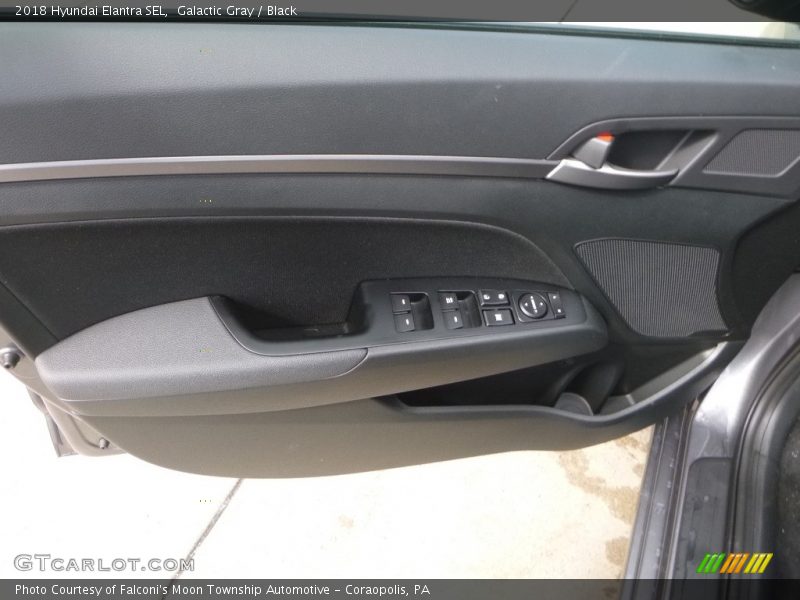 Galactic Gray / Black 2018 Hyundai Elantra SEL