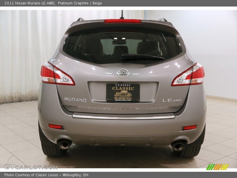 Platinum Graphite / Beige 2011 Nissan Murano LE AWD