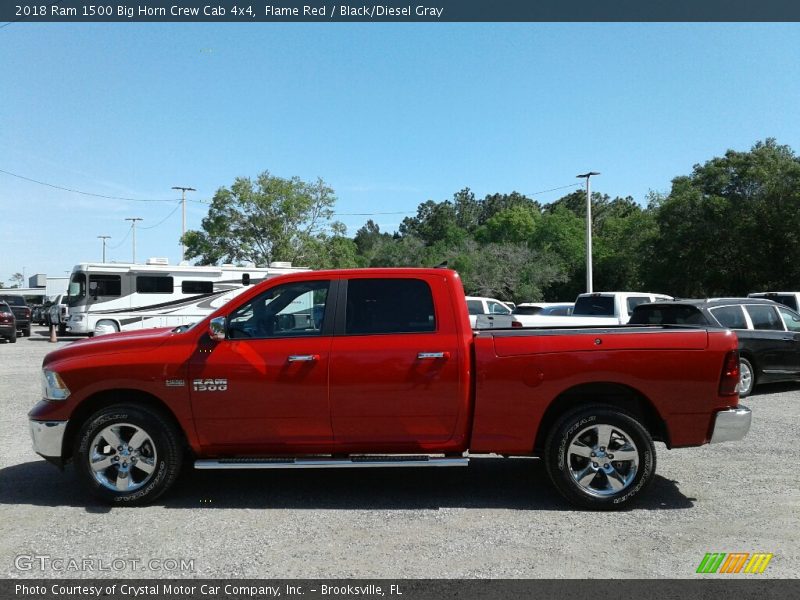 Flame Red / Black/Diesel Gray 2018 Ram 1500 Big Horn Crew Cab 4x4