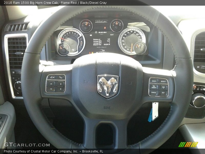 Flame Red / Black/Diesel Gray 2018 Ram 1500 Big Horn Crew Cab