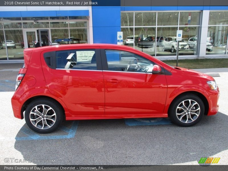 Red Hot / Jet Black 2018 Chevrolet Sonic LT Hatchback
