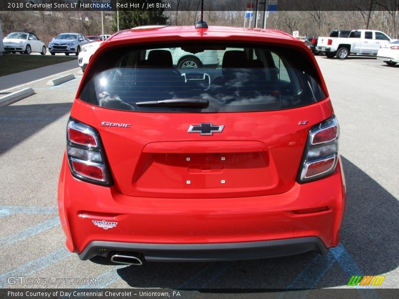 Red Hot / Jet Black 2018 Chevrolet Sonic LT Hatchback