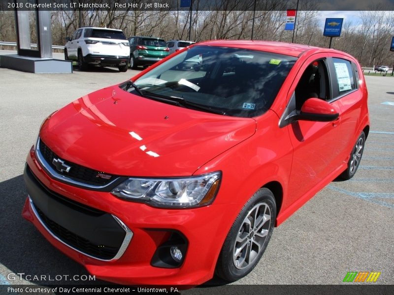 Red Hot / Jet Black 2018 Chevrolet Sonic LT Hatchback