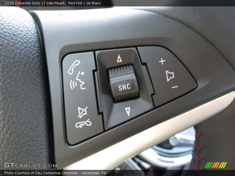 Red Hot / Jet Black 2018 Chevrolet Sonic LT Hatchback