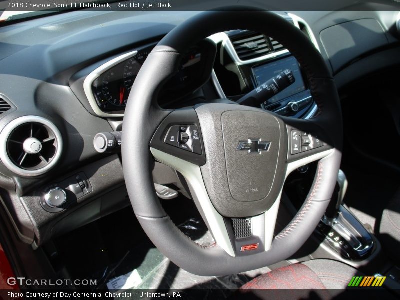 Red Hot / Jet Black 2018 Chevrolet Sonic LT Hatchback