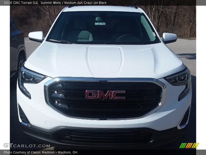 Summit White / Medium Ash Gray/­Jet Black 2018 GMC Terrain SLE