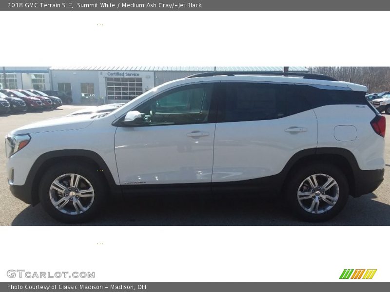 Summit White / Medium Ash Gray/­Jet Black 2018 GMC Terrain SLE