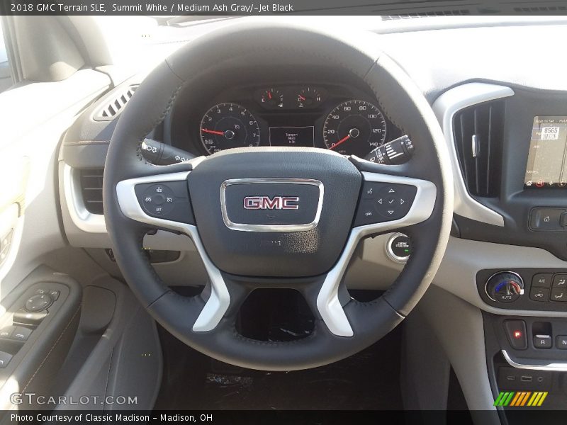 Summit White / Medium Ash Gray/­Jet Black 2018 GMC Terrain SLE