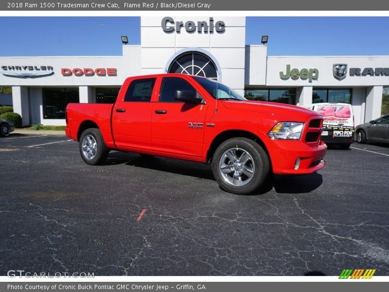 Flame Red / Black/Diesel Gray 2018 Ram 1500 Tradesman Crew Cab