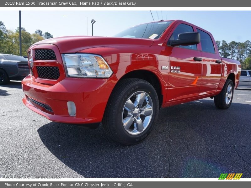 Flame Red / Black/Diesel Gray 2018 Ram 1500 Tradesman Crew Cab