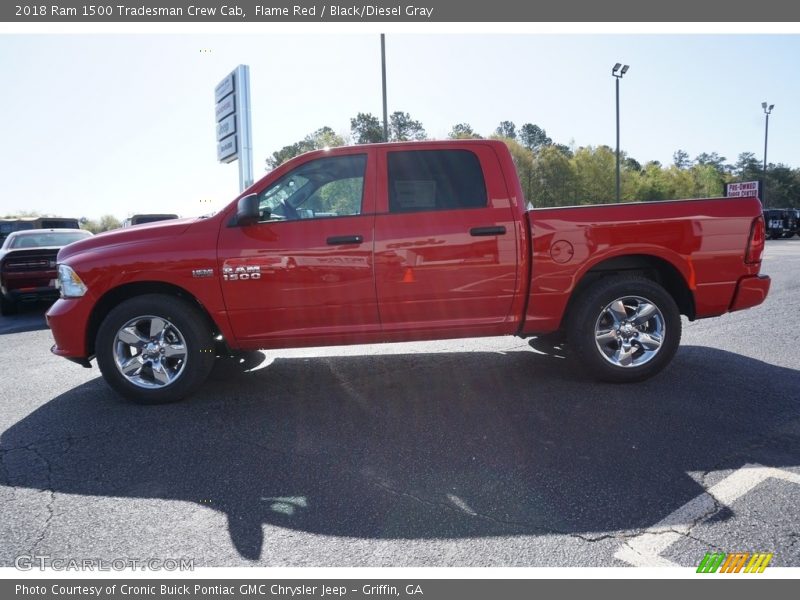 Flame Red / Black/Diesel Gray 2018 Ram 1500 Tradesman Crew Cab