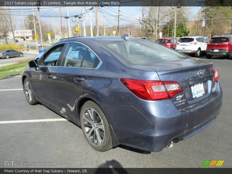 Twilight Blue Metallic / Slate Black 2017 Subaru Legacy 2.5i Limited