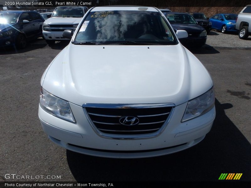 Pearl White / Camel 2010 Hyundai Sonata GLS