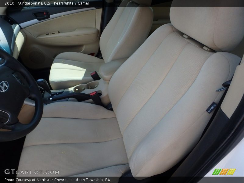 Pearl White / Camel 2010 Hyundai Sonata GLS