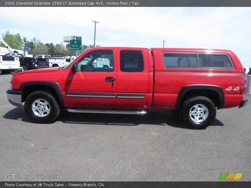 Victory Red / Tan 2003 Chevrolet Silverado 1500 LT Extended Cab 4x4