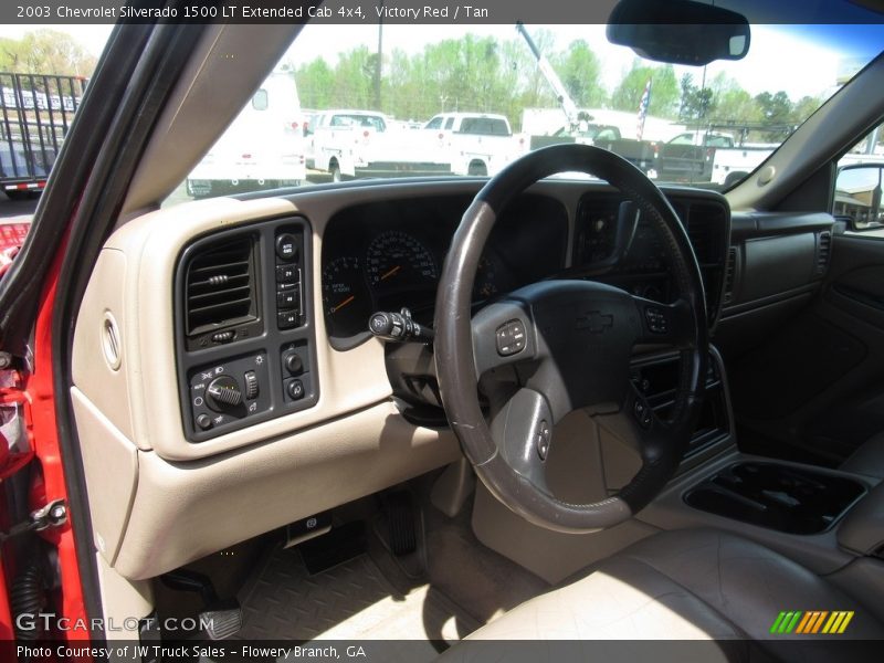 Victory Red / Tan 2003 Chevrolet Silverado 1500 LT Extended Cab 4x4