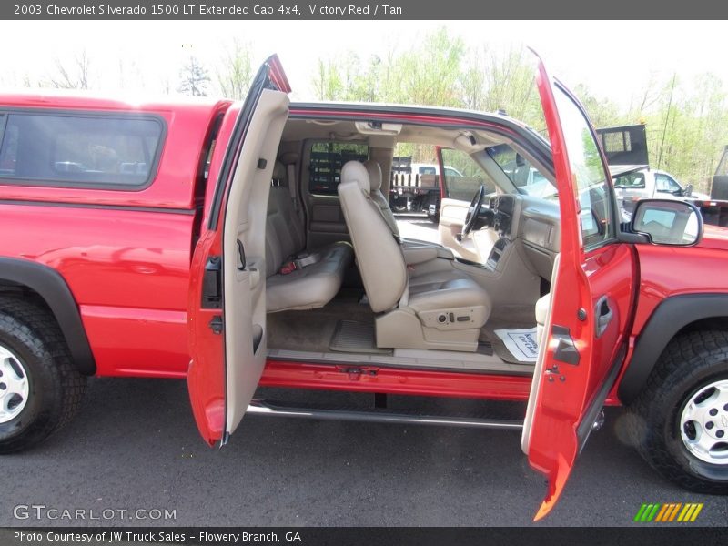 Victory Red / Tan 2003 Chevrolet Silverado 1500 LT Extended Cab 4x4