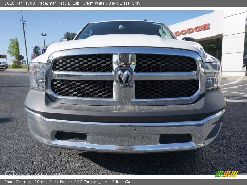 Bright White / Black/Diesel Gray 2018 Ram 1500 Tradesman Regular Cab