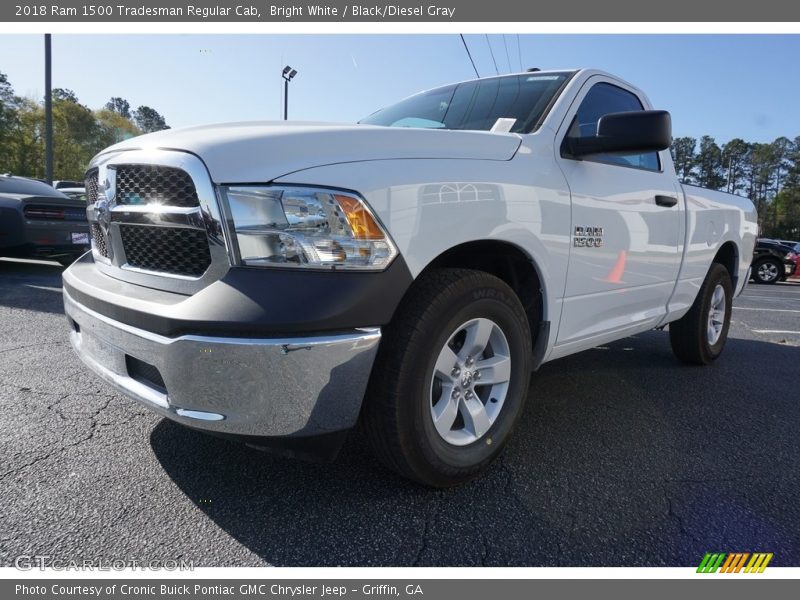 Bright White / Black/Diesel Gray 2018 Ram 1500 Tradesman Regular Cab