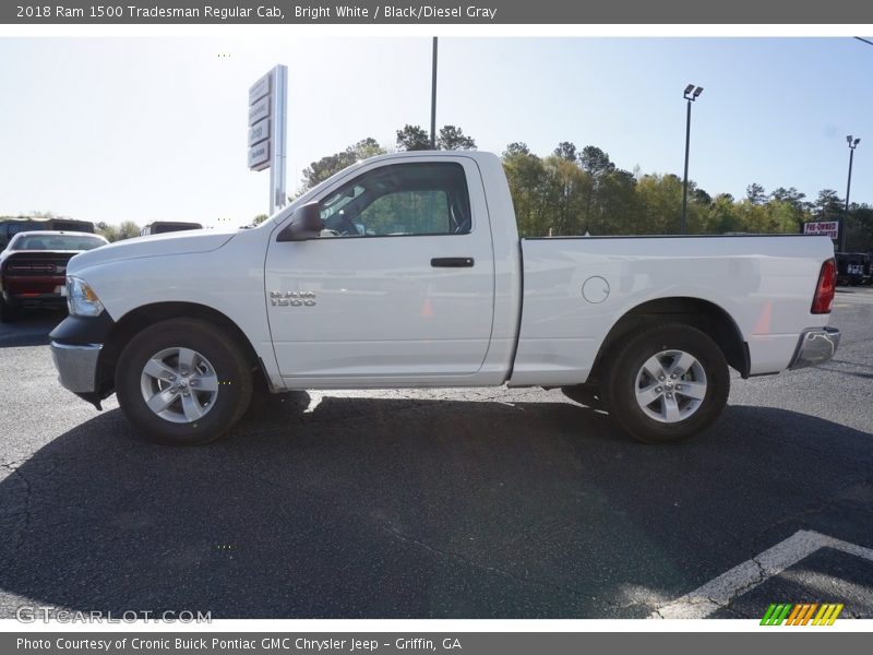 Bright White / Black/Diesel Gray 2018 Ram 1500 Tradesman Regular Cab