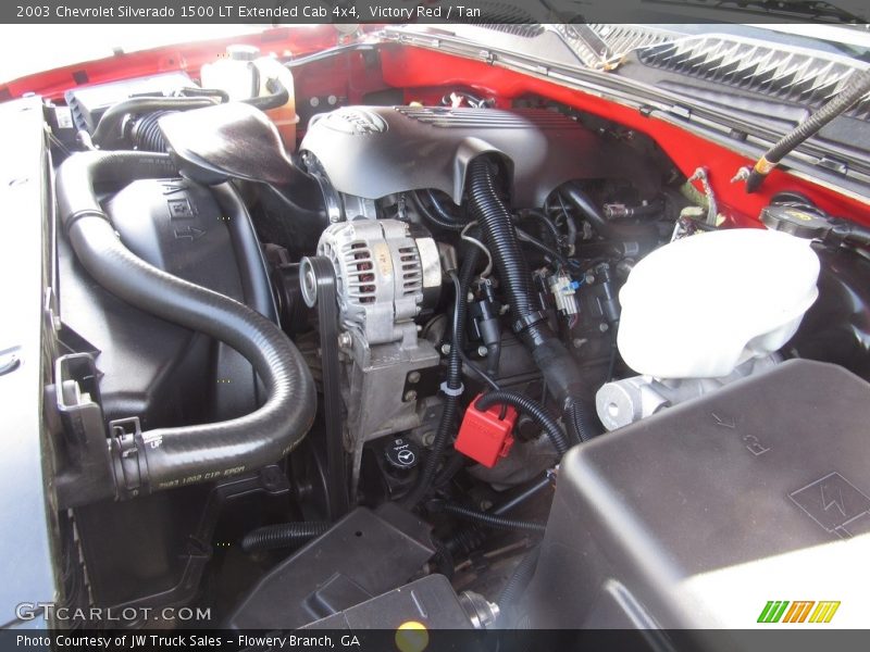 Victory Red / Tan 2003 Chevrolet Silverado 1500 LT Extended Cab 4x4