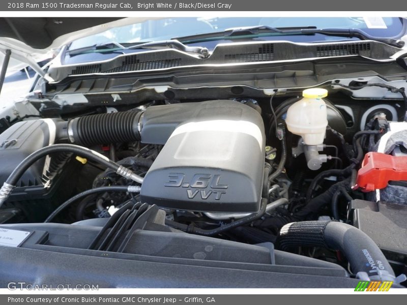 Bright White / Black/Diesel Gray 2018 Ram 1500 Tradesman Regular Cab