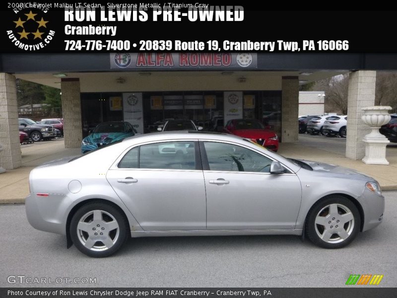 Silverstone Metallic / Titanium Gray 2008 Chevrolet Malibu LT Sedan