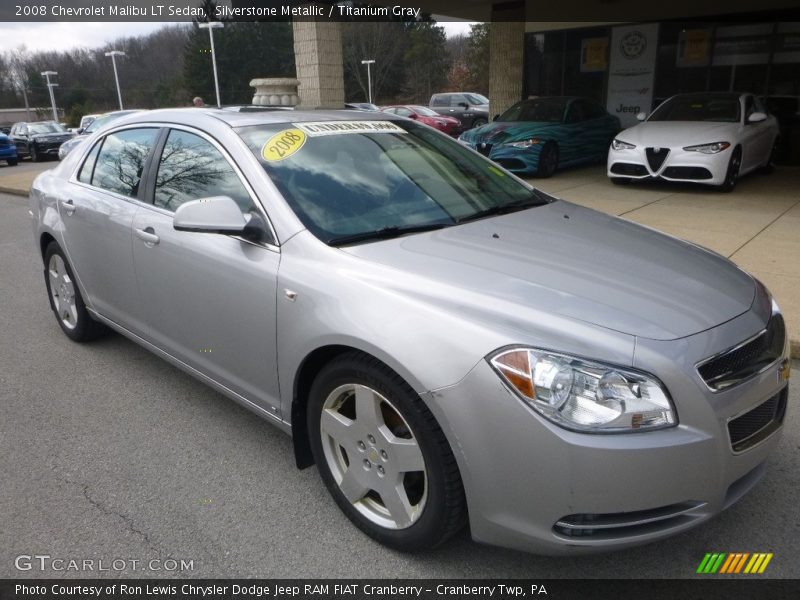 Silverstone Metallic / Titanium Gray 2008 Chevrolet Malibu LT Sedan
