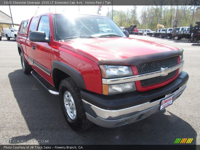 Victory Red / Tan 2003 Chevrolet Silverado 1500 LT Extended Cab 4x4