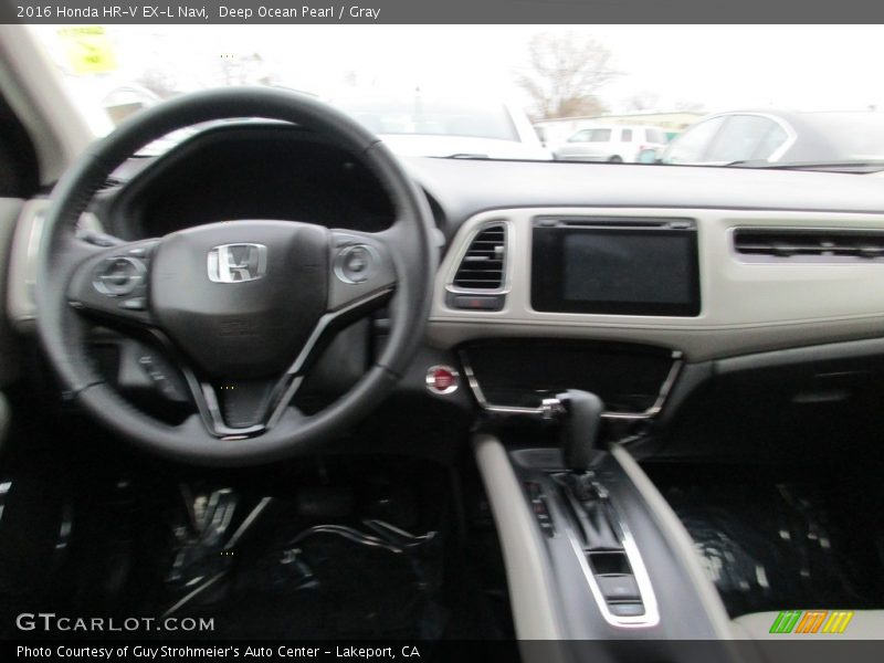 Deep Ocean Pearl / Gray 2016 Honda HR-V EX-L Navi