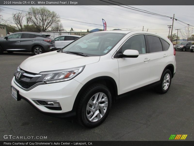 White Diamond Pearl / Beige 2016 Honda CR-V EX