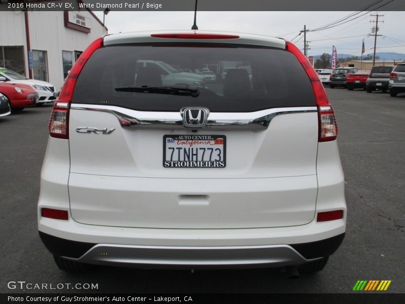 White Diamond Pearl / Beige 2016 Honda CR-V EX
