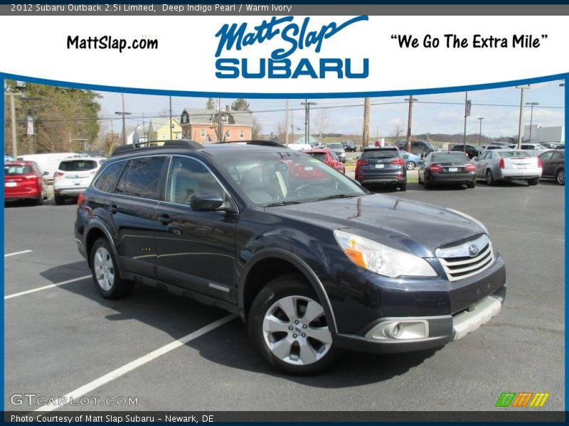 Deep Indigo Pearl / Warm Ivory 2012 Subaru Outback 2.5i Limited