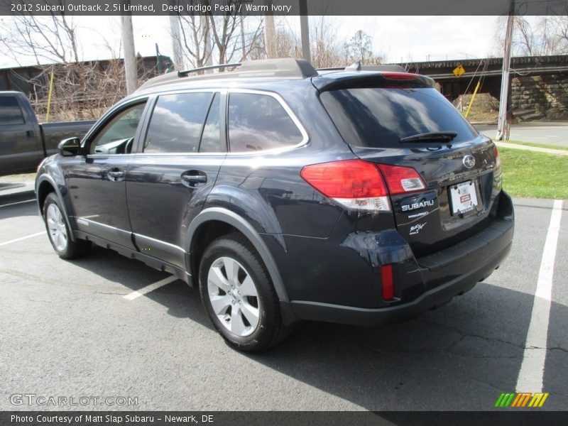 Deep Indigo Pearl / Warm Ivory 2012 Subaru Outback 2.5i Limited