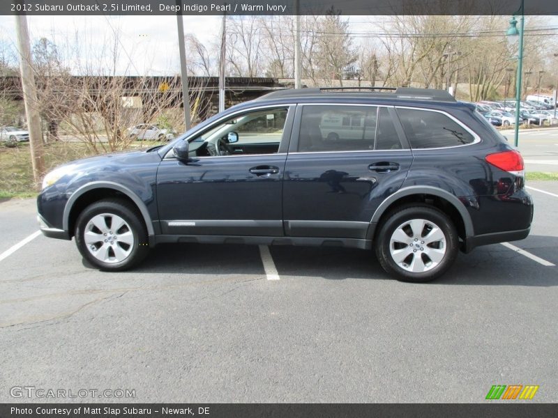 Deep Indigo Pearl / Warm Ivory 2012 Subaru Outback 2.5i Limited