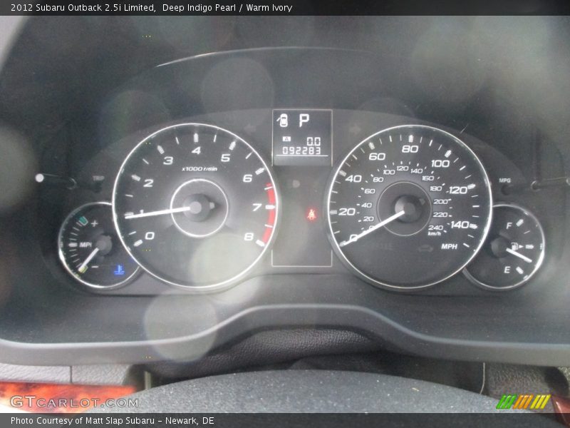 Deep Indigo Pearl / Warm Ivory 2012 Subaru Outback 2.5i Limited